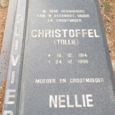 OLIVIER Christoffel 1914-1996 &amp; Nellie 1915-2002