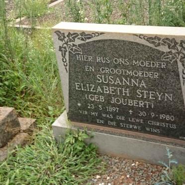 STEYN Susanna Elizabeth nee JOUBERT 1897-1980
