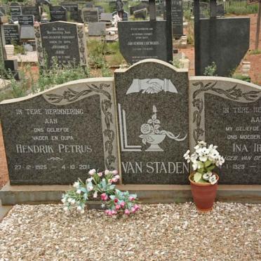 STADEN Hendrik Petrus, van 1925-2011 &amp;  Ina Irene VAN DER BERGH 1929-1980