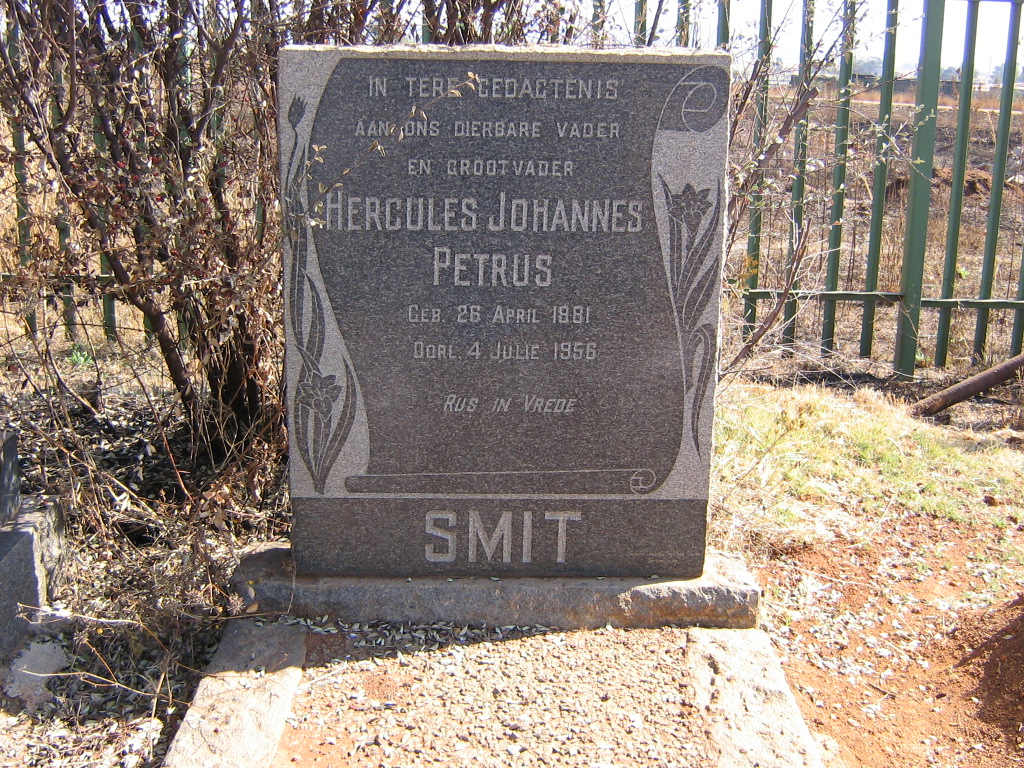 SMIT Hercules Johannes Petrus 1881-1956