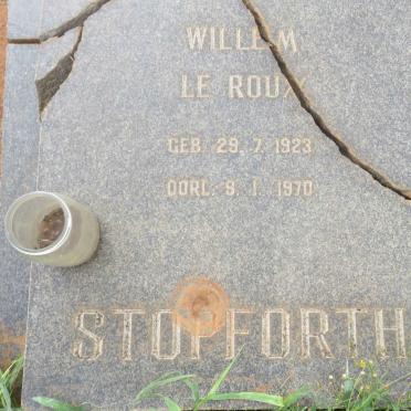 STOPFORTH Willem le Roux 1923-1970