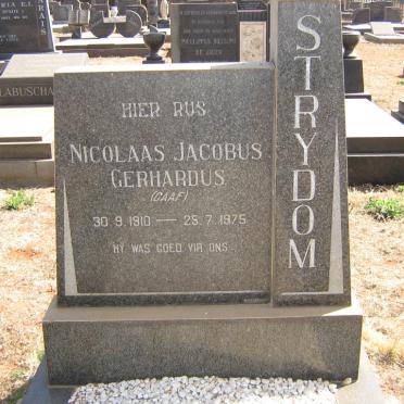 STRYDOM Nicolaas Jacobus Gerhardus 1910-1975