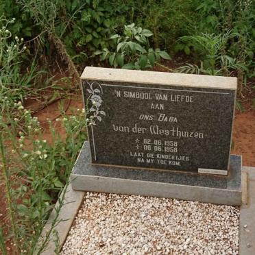 WESTHUIZEN, van der 1958-1958