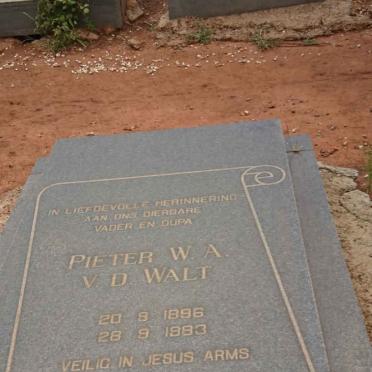 WALT Pieter W.A., v.d. 1896-1983