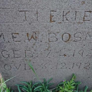 BOSMAN M.E.W. 1920-1920