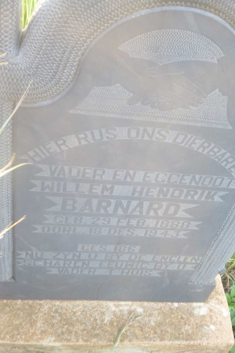 BARNARD Willem Hendrik 1888-1943