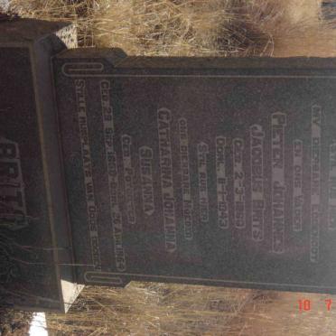 BRITS Pieter Johannes Jacobus 1866-1943 &amp; Catharina Johanna Susanna POTGIETER 1868-1954