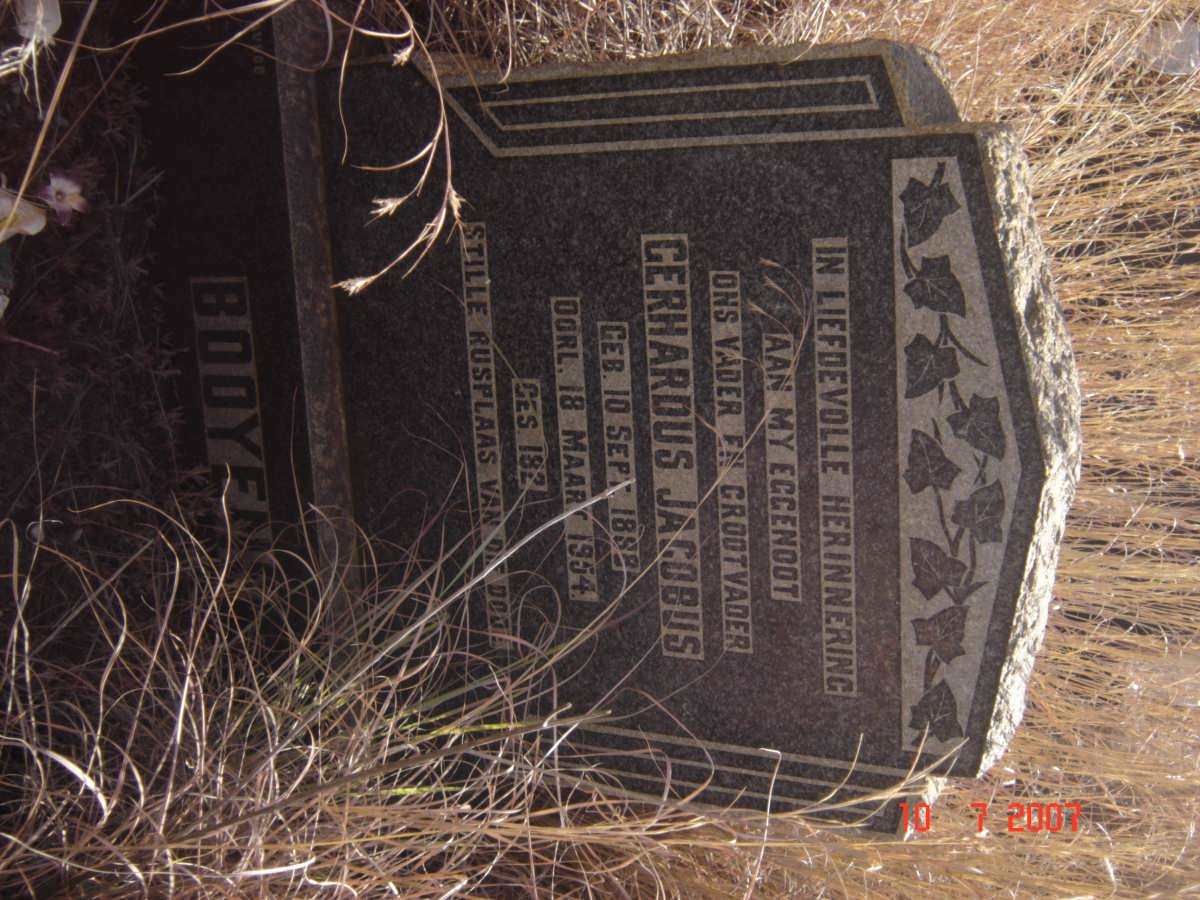 BOOYENS Gerhardus Jacobus 1888-1954