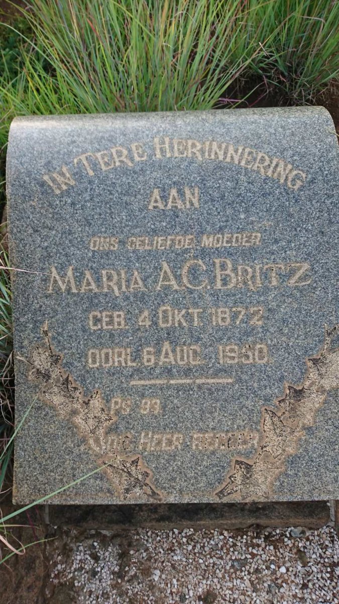 BRITZ Maria A.C. 1872-1950