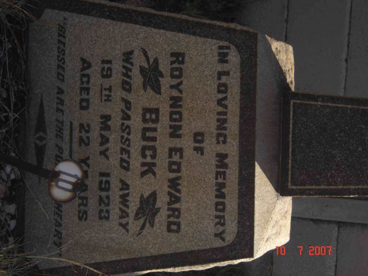 BUCK Roynon Edward  -1923