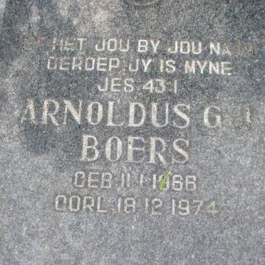 BOERS Arnoldus G.J. 1866-1974
