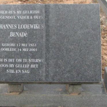 BENADÉ Johannes Lodewikus 1922-2001