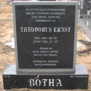 BOTHA Theodorus Ernst 1926-1998