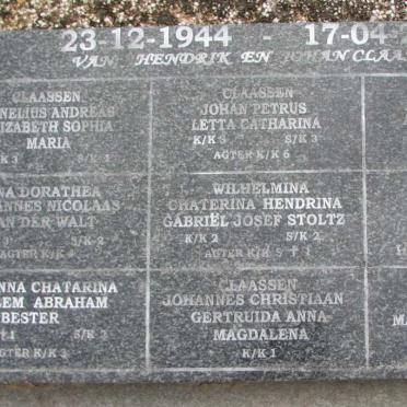 CLAASSEN Hendrik 1944-2004 :: CLAASSEN Johan 1944-2004