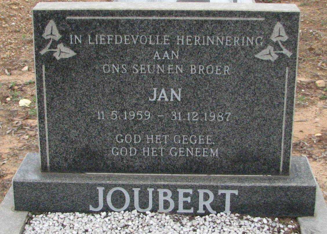 JOUBERT Jan 1959-1987