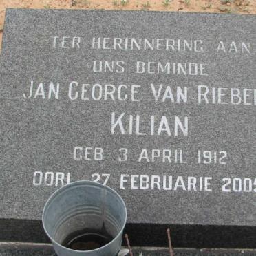KILIAN Jan George van Riebeek 1912-2005