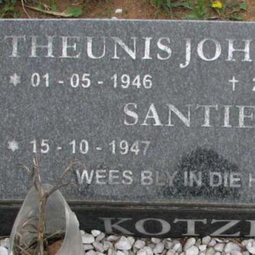KOTZé Theunis Johannes 1946-2003 &amp; Santie 1947-