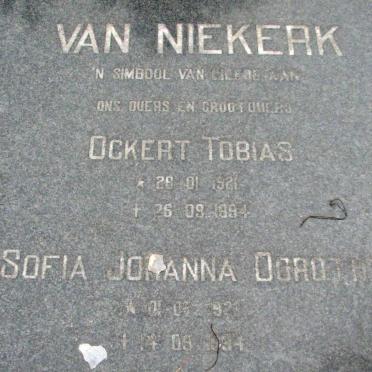 NIEKERK Ockert Tobias, van 1921-1994 &amp; Sofia Johanna Dorothy 1922-1994