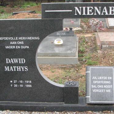 NIENABER Dawid Mathys 1918-1996 &amp; Martha Catharina Joachinmina 1923-2003
