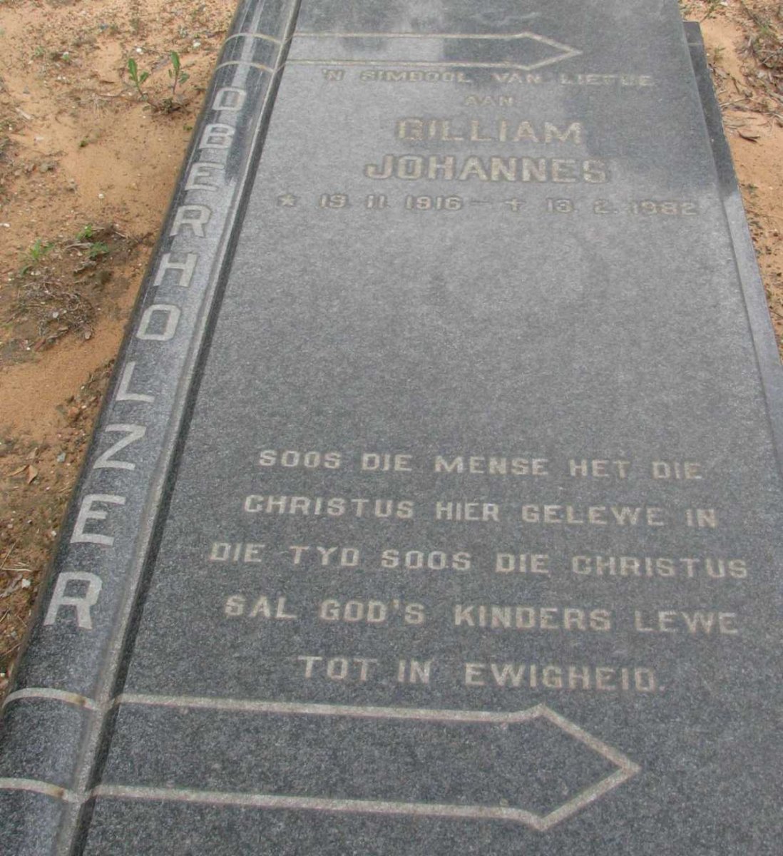 OBERHOLZER Gilliam Johannes 1916-1982