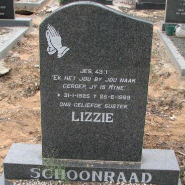 SCHOONRAAD Lizzie 1925-1999