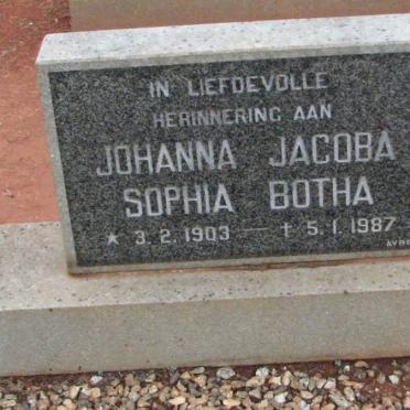 BOTHA Johanna Jacoba Sophia 1903-1987