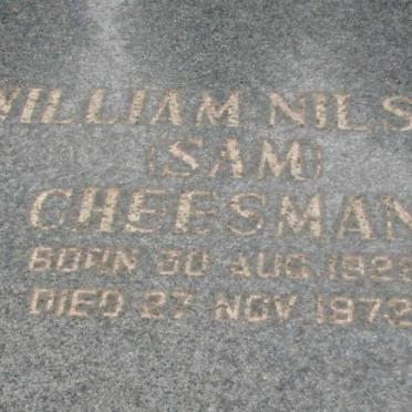 CHEESMAN William Nilsen 1922-1972