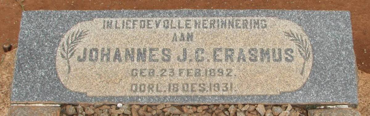 ERASMUS Johannes J.C. 1892-1931