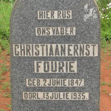 FOURIE Christiaan Ernst 1847-1935