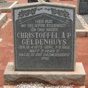 GELDENHUYS Christoffel A.P. 1873-1962