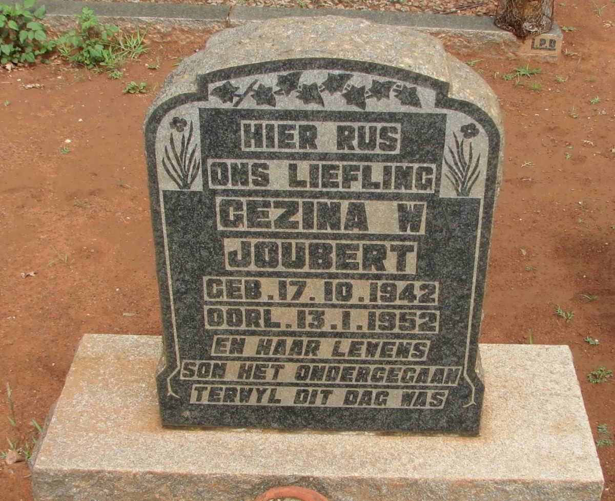 JOUBERT Gezina W. 1942-1952