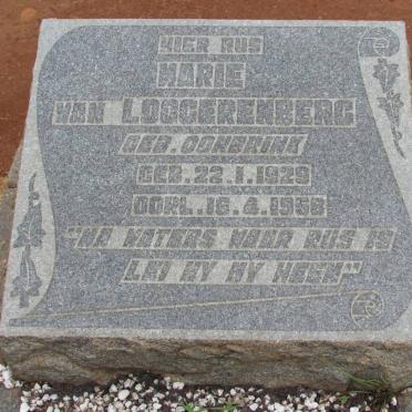 LOGGERENBERG Marie, van nee COMBRINK 1929-1958