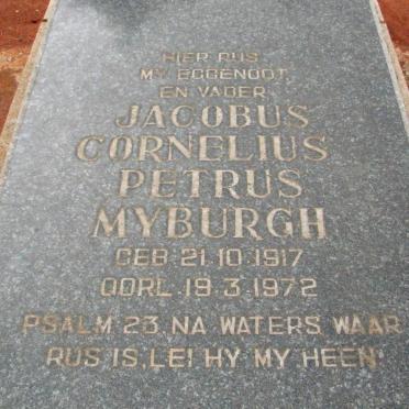 MYBURGH Jacobus Cornelius Petrus 1917-1972