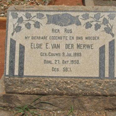 MERWE Elsie E., van der nee GOUWS 1889-1950