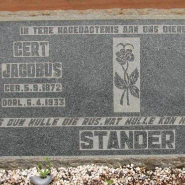 STANDER Gert Jacobus 1872-1933 &amp; Rachel Cornelia ESPAG 1879-1956