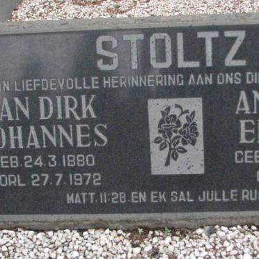 STOLZ Jan Dirk Johannes 1880-1972 &amp; Anna Maria Elizabeth FOURIE 1888-1972
