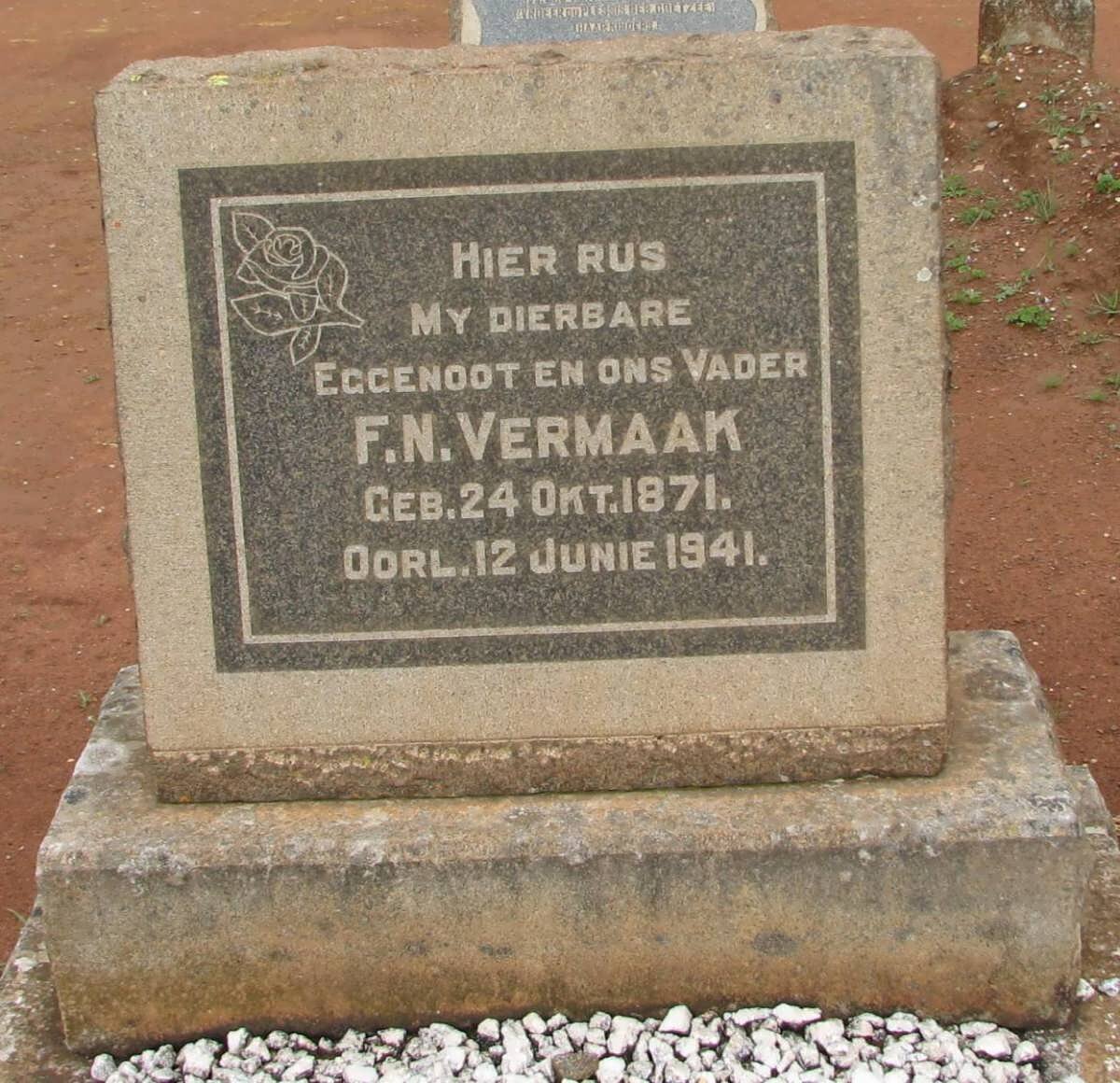 VERMAAK F.N. 1871-1941