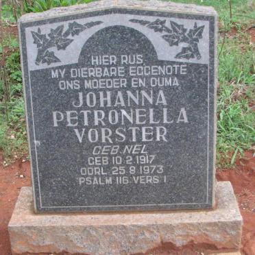 VORSTER Johanna Petronella nee NEL 1917-1973