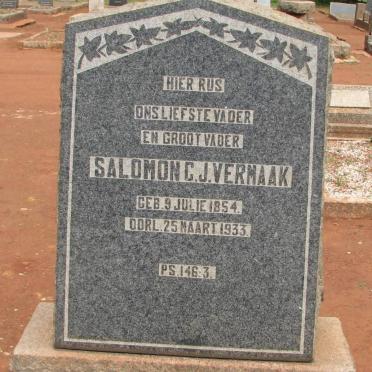 VERMAAK Salomon C.J. 1854-1933