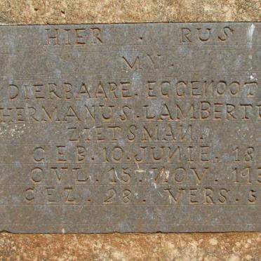 ZIETSMAN Hermanus Lambertus 1861-1931