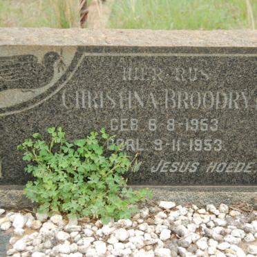 BROODRYK Christina 1953-1953