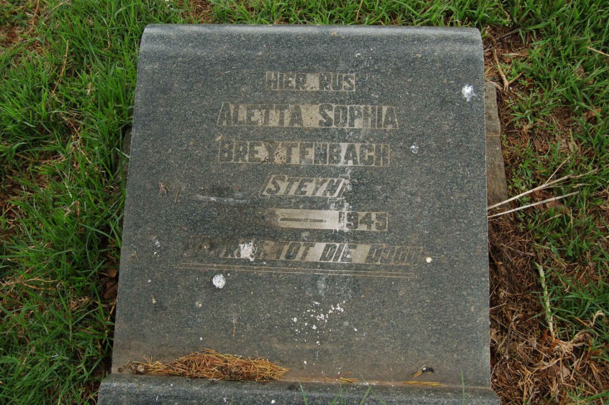 BREYTENBACH Aletta Sophia nee STEYN -1945