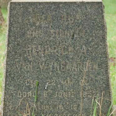 WYNGAARDEN Hendrick A., van -1952