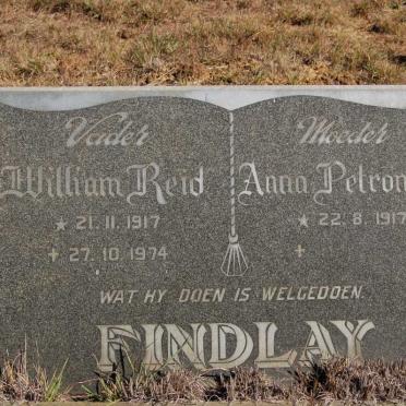 FINDLAY William Reid 1917-1974 &amp; Anna Petronella 1917-