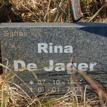 JAGER Rina, de 1944-2004