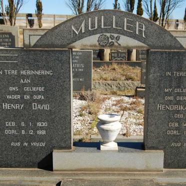 MULLER Henry David 1930-1981 &amp; Hendrika Abramina DE BEER 1938-1970