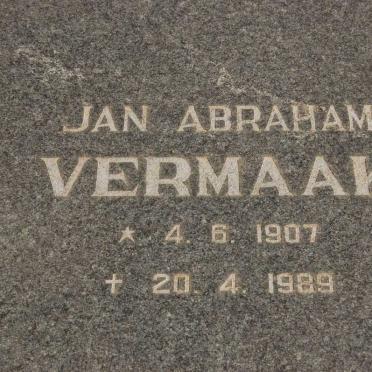 VERMAAK Jan Abraham 1907-1989