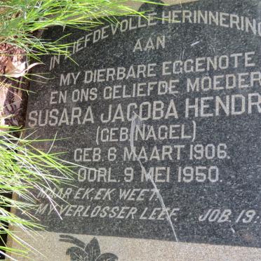 JACOBS Susara Jacoba Hendrina nee NAGEL 1906-1950