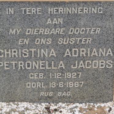 JACOBS Christina Adriana Petronella 1927-1967