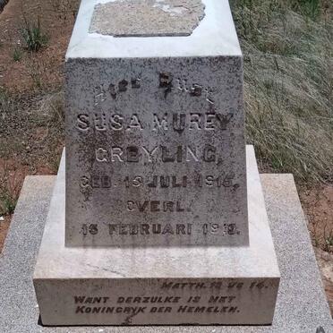 GREYLING Susa Murey 1915-1919